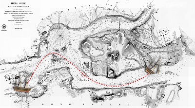 Ilustracja 6 - Mapa Hell Gate  z 1851r