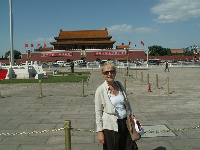 Dorota na placu Tian An Men .JPG