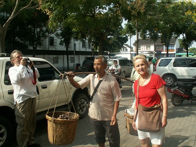 Dorota na targu w Suzho