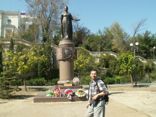 Sewastopol-Stefan pod pomnikiem Carycy Katarzyny II