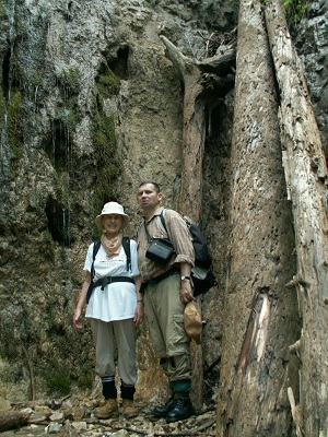 Dorota i Stefan w drodze do Klasztoriska