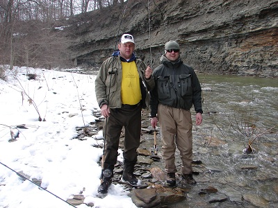 Tadeusz i Leszek na Twenty miles Creek - Pensylwania-Lake Erie.JPG