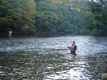 04-Autor podczas wedkowania-Oak Orchard Creek