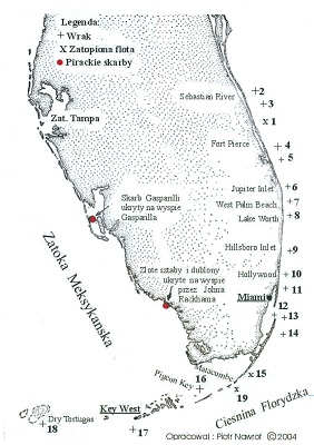 Skarby Florydy-Mapa